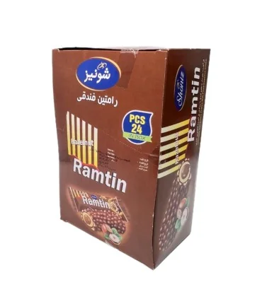 شکلات مغزدار فندقی رامتین با طعم فندق پک 24 عددی