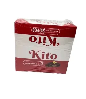 ویفر روکش کاکائویی نارگیلی کیتو مینو بسته 24 عددی
