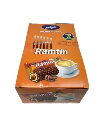شکلات رامتین کاپوچینو شونیز 19 گرم بسته 24 عددی