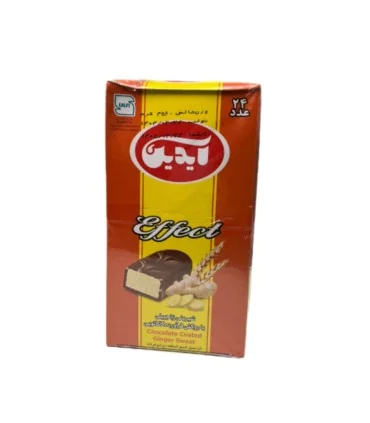 شیرینی زنجبیلی با روکش فرآورده کاکائویی آیدین - 456 گرم بسته 48 عددی