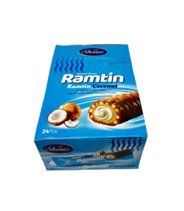 شکلات رامتین نارگیلی شونیز 19 گرم بسته 24 عددی