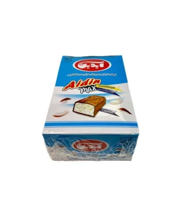 نوقای سفید نارگیلی با روکش فراورده کاکائویی شیری-24عددی