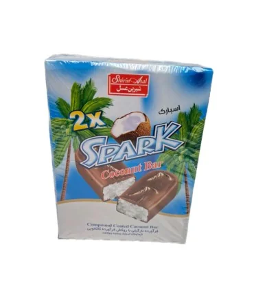 شکلات نارگیلی با روکش کاکائویی اسپارک شیرین عسل 18 گرمی بسته 30 عددی