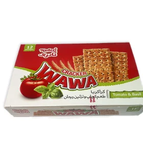 کراکر با طعم کچاب و تزئین ریحان 12 بسته