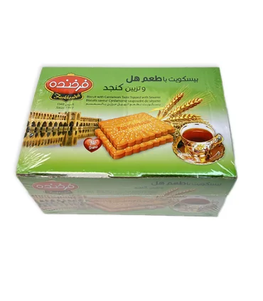 بیسکویت با طعم هل و تزئین کنجد 850 گرم