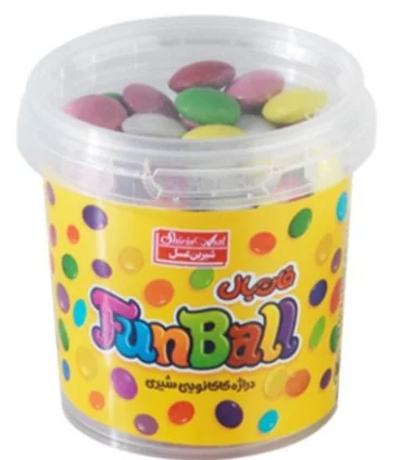 دراژه فان بال شکلاتی 100 گرم با روکش رنگی