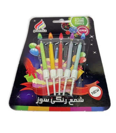 شمع رنگی سوز 5 عددی