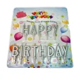 شمع تولد مدل Happy Birthday نقره‌ای