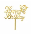 تاپر طلایی کیک happy birthday