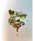 تاپر طلایی کیک happy birthday