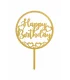 تاپر طلایی کیک happy birthday