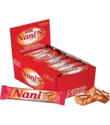 شکلات شیری با مغزی نوقا-کارامل نانی 40 گرم