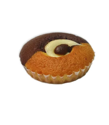 کیک وانیلی شکلاتی با مغز کرمفیل