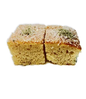 کیک تخته ای شنی با پودر نارگیل
