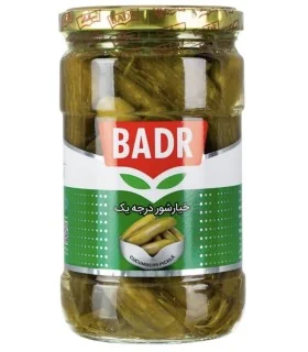 خیارشور درجه یک بدر - 620 گرم