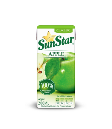 آبمیوه سیب سان استار حجم 0.2 لیتر