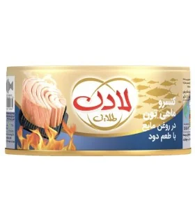 کنسرو ماهی تون با طعم دودی لادن - 180 گرم