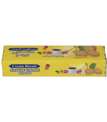 بیسکویت کرمدار ساقه طلایی با طعم موز مینو - 192 گرم