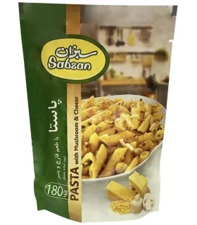 پاستا با طعم قارچ و پنیر سبزان - 180 گرم