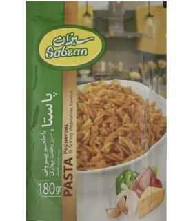 پاستا با طعم پپرونی سبزان - 180 گرم