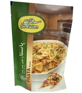 پاستا با طعم پنیر پیتزا سبزان - 180 گرم