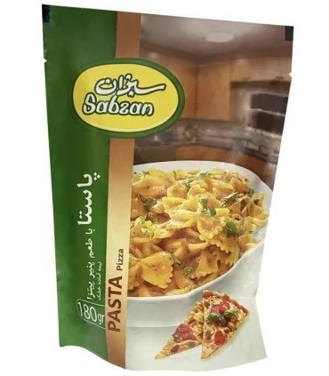 پاستا با طعم پنیر پیتزا سبزان - 180 گرم