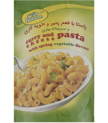پاستا با طعم پنیر و ادویه کاری سبزان - 180 گرم