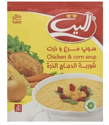 سوپ نیمه آماده مرغ و ذرت الیت مقدار 65 گرم