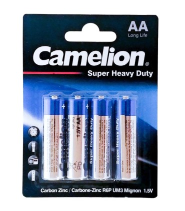 باتری قلمی کملیون مدل super heavy duty بسته 4 عددی