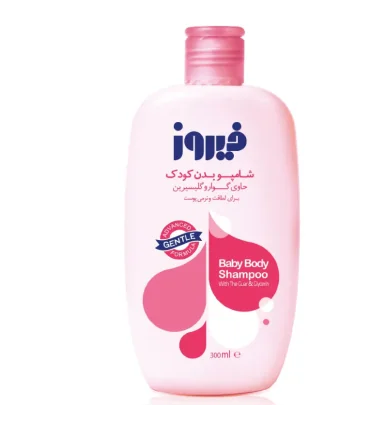 شامپو بدن حاوی عصاره گوار و گلیسیرین صورتی فیروز