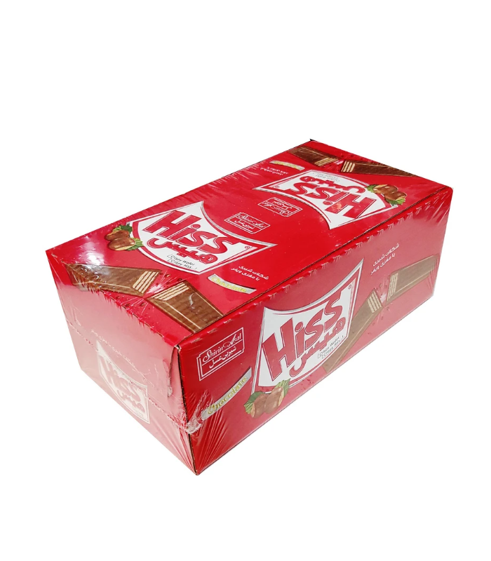 ویفر با روکش کاکائو هیس  بزرگ شیرین عسل بسته 24 عددی