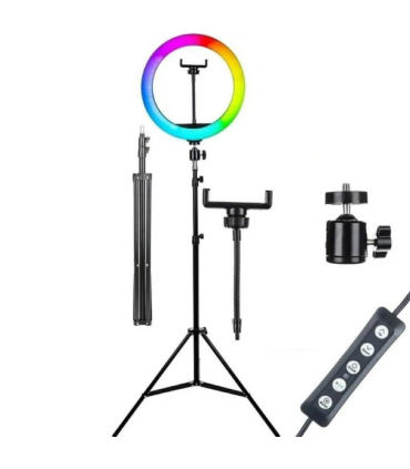 رینگ لایت مدل MJ26-RGB به همراه پایه