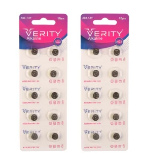 باتری ساعت وریتی مدل AG3 بسته 20 عددی