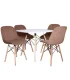 میز و صندلی ناهارخوری چهار نفره مدل مایا لمسه کد MF008