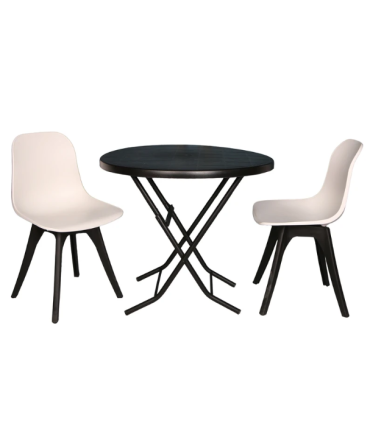 میز و صندلی ناهارخوری دونفره مدل مایا فایبرگلاس