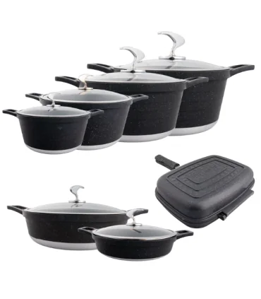 سرویس قابلمه و تابه گرانیتی 14 پارچه نیو لایف مدل AFRA-6314