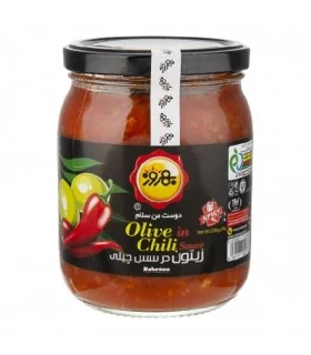 زیتون در سس چیلی بهروز 550 گرم