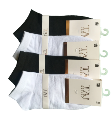 جوراب زنانه مدل مچی ساده نخی بسته 4 عددی