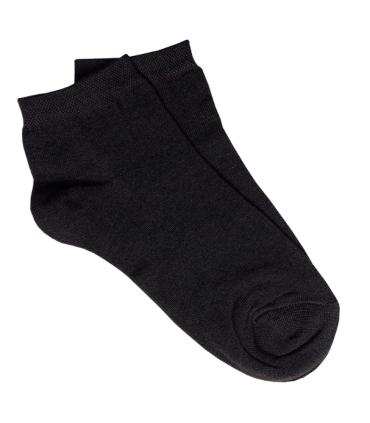 جوراب زنانه مدل مچی نخی ساده رنگ مشکی بسته 3 عددی