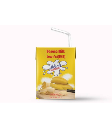 شیر موز کم چرب فرادما پاکتی دامداران 200 میلی لیتری