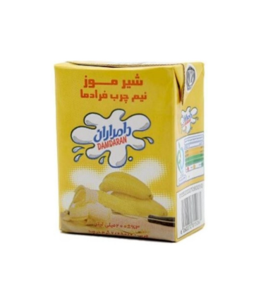 شیر موز کم چرب فرادما پاکتی دامداران 200 میلی لیتری