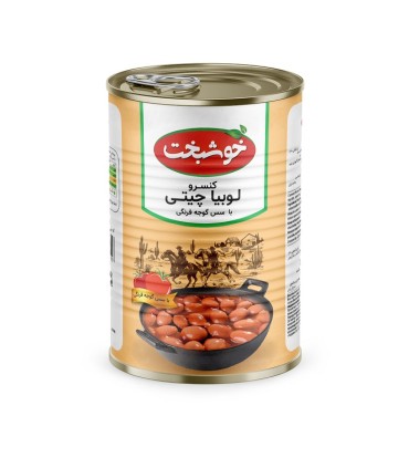 کنسرو لوبیا چیتی خوشبخت 380 گرم