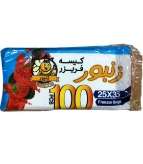 کیسه فریزر 100 عدد چسبی زنبور
