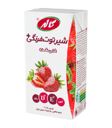 شیر توت فرنگی غنی شده کاله