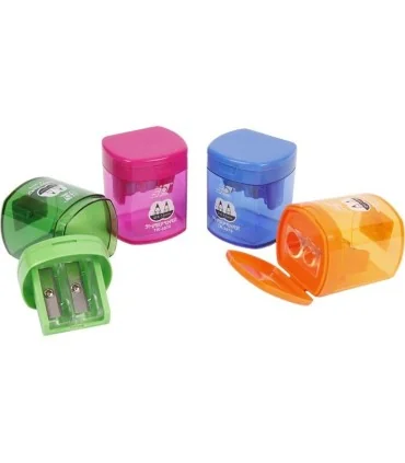 مداد تراش دوقلو مخزن دار af-2055-school max