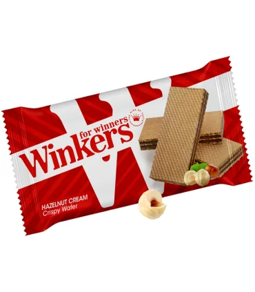 ویفر کاکائویی با کرم فندقی وینکرز 45 گرم