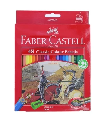 مداد رنگی 48 رنگ جعبه مقوایی فابرکاستل