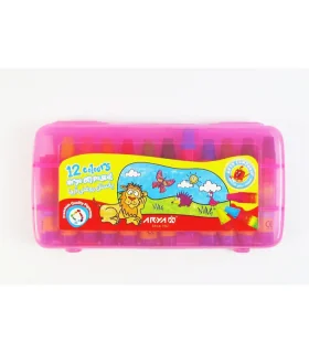 پاستل 12 رنگ جعبه طلقی آریا