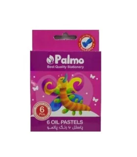 پاستل روغنی جعبه مقوایی 6 رنگ پالمو