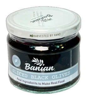زیتون سیاه اسلایس 310 گرم بانیان
